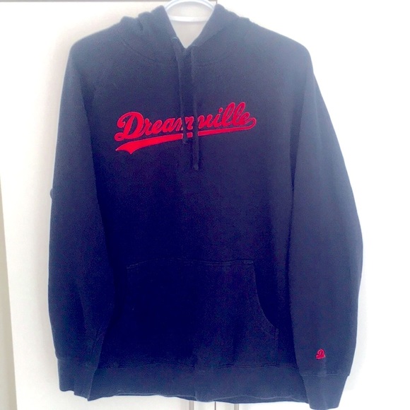 DREAMVILLE FANS, REJOICE! J. Cole Dreamville Red Classic Logo Pullover Hoodie - Picture 4 of 10